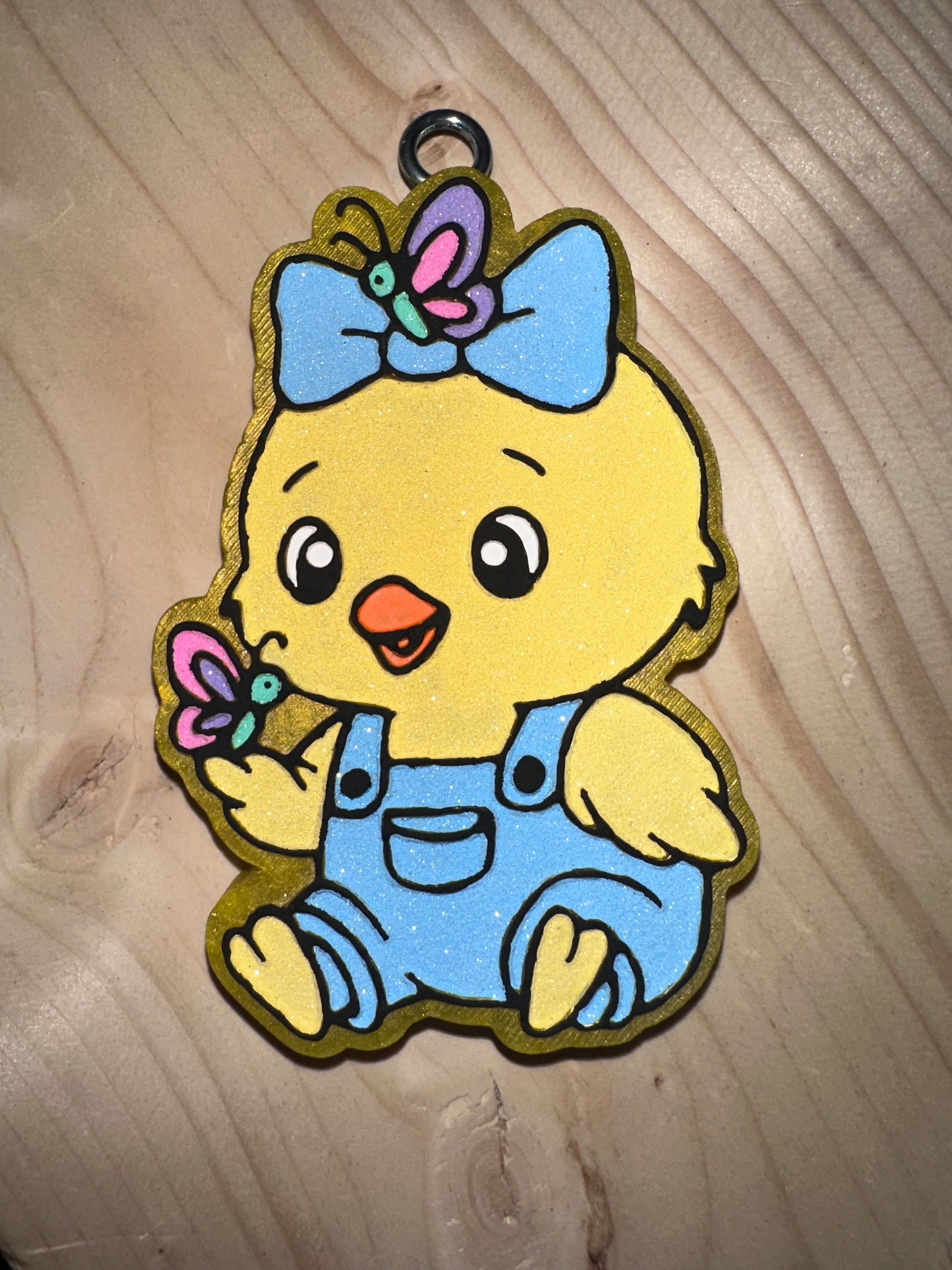 Chick with bow