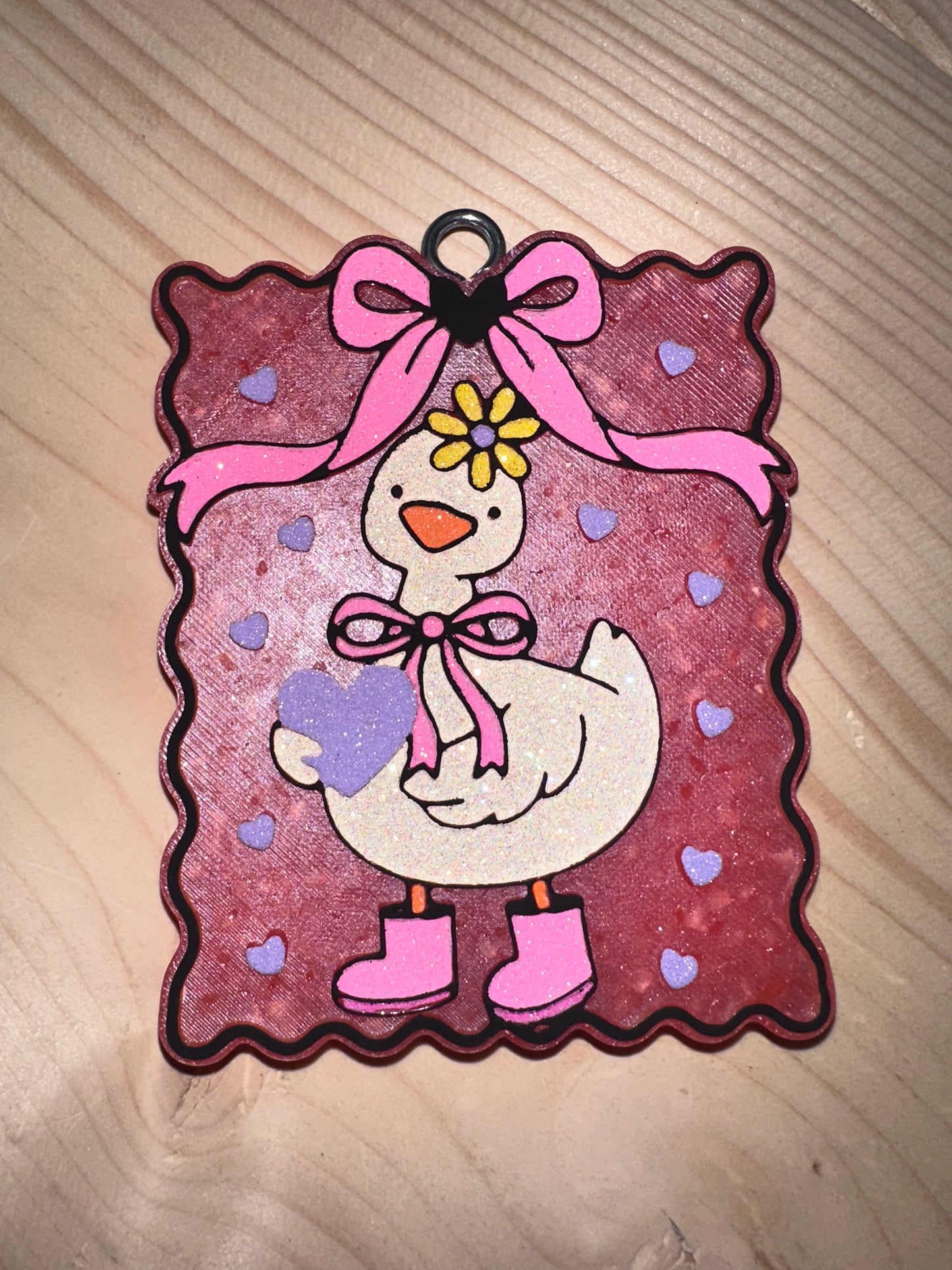 Goose in boots with bow